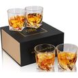 KANARS Verre agrave; Whisky, Verres a Whiskey en Cristal, 300ml, Lot de 4 Piegrave;ces, Belle Boicirc;te Cadeau-0