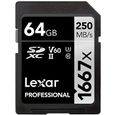 Carte Lexar Professional 1667x 64 Go SDXC UHS-II-0
