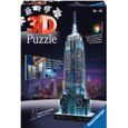 Puzzle 3D Empire State Building illuminé - Ravensburger - Monument 216 pièces - sans colle - avec LEDS couleur - Dès 10 ans-0