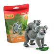 Figurine Maman et Bébé Koala, pour enfants dès 3 ans,  13,6 x 5,8 x 19,2 cm -Schleich 42566 WILD LIFE-0
