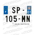 Bande plaque d'immatriculation moto département 60 SPM NR2 SIV-0