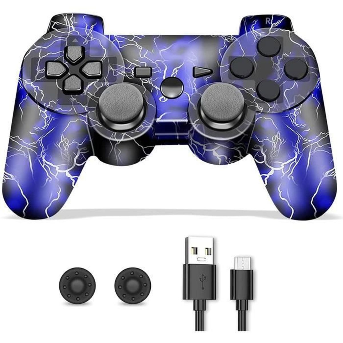 Manette PS3 Transparente DualShock Sony - Occasion, Fonctionnelle, Avec Quelques Marques D'usure