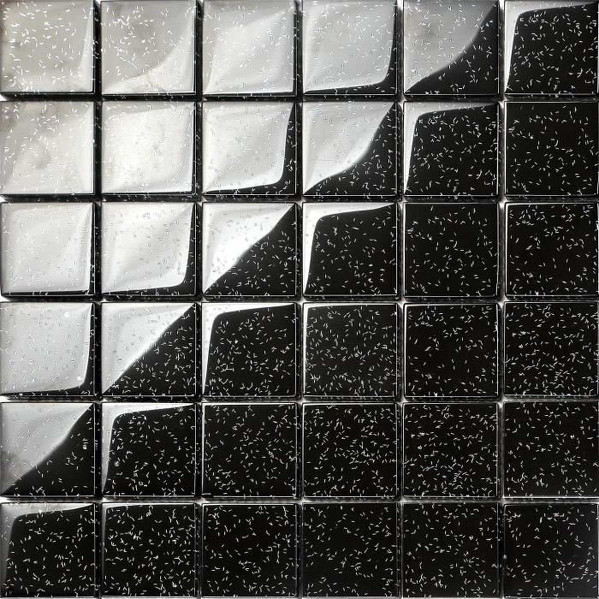 carrelage mosaique en verre noir avec des paillettes multicouleures mt0088 300 x 300 x 8mm sheet cdiscount bricolage