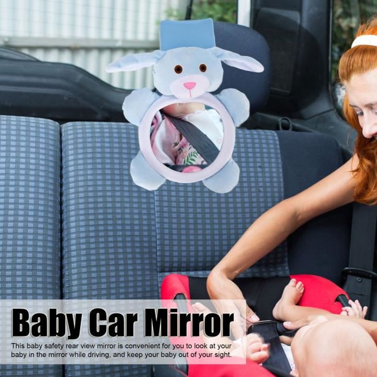 Ebtools Miroir De Voiture De Bebe Voiture Bebe Siege Arriere Securite Retroviseur Mignon Peluche En Peluche Pour Nourrisson Ang Cdiscount Auto