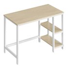 VASAGLE Bureau d'Ordinateur, 100 x 50 x 76 cm, Style Moderne, pour Bureau à Domicile, Chambre à Coucher, Salon, Beige Naturel et Blanc