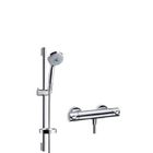 Hansgrohe 27085000 Ensemble de douche Combi Colonne Croma 100 + Mitigeur thermostatique Multi Ecostat 1001 SL