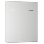 Armoire lit escamotable SMART-V2 blanc mat couchage 160*200 cm - INSIDE 75 - Gain de place - Vrai lit