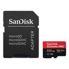 Carte Mémoire SanDisk Extreme Pro microSDXC 512Go Class 10 UHS-I U3 V30 200MB/S 140MB/S A2 C10