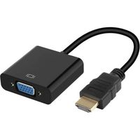 Adaptateur VGA vers HDMI pour Mac et PC Convertisseur Television Ecran Retroprojecteur Cable 1080p