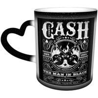 Mug à changement de couleur - Johnny Cash Mugs - Tasse à café en céramique - Gobelet magique drôle pour l'éco