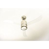 AireRyder - Ventilateur de plafond Loft avec éclairage et télécommande, revêtement nickel satiné, pâles transparentes, 112 cm