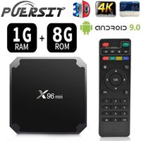 PUERSIT X96 mini TV BOX 1GO + 8GO Android 9.0 Multi-Core 64bit Cortex-A53, GPU Mali-450,4KHD, 2.4GWIFI