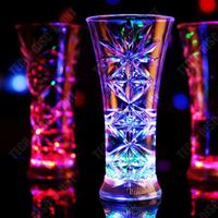 TD® Verre de whisky en verre led rétro-éclairé acrylique tranparent luminescent effets de lumière coloré bars restaurants