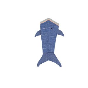 COUVERTURE - PLAID BÉBÉ Couverture Crochetts Couverture Bleu Requin 60 x 9