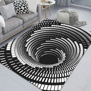 TAPIS tapis enfant tapis de chambre tapis couloir tapis cuisine Tapis d'illusion de Vortex 3D,moquette de sol pour - 60x90cm 24x35inch -J