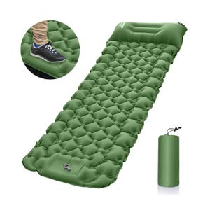 Matelas Gonflable De Camping Ultraléger 180 X 59 Cm – Nylon Ripstop, Gonflage Rapide En 10-15 Respirations, Pour Randonnée Et Bivouac