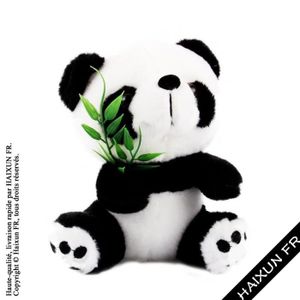 20cm Kawaii Peluche Panda Jouets Lovely Pillow Panda avec des feuilles de  bambou Stuffed Soft Animal Bear Nice Cadeau d'anniversaire pour les enfants