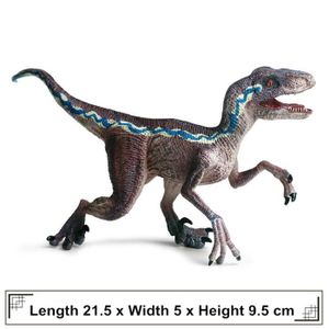 FIGURINE - PERSONNAGE Rouge - Figurine de Dinosaure VelDynraptor Bleu-Rouge, Modèle de Simulation d'Animaux, Jouets de Collection,
