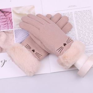 Gants Femmes Demi-Doigts brod/és t/ête de Mort en Daim Hiver Gants de Poignet Chauds Filles Mitaines Cadeau de No/ël