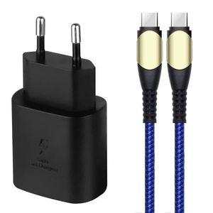 Chargeur Rapide USB-C 60W Double Port - Câble Inclus - Aluminium - Neuf