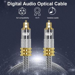 Cable Optique Câble Optique Audio Numérique Toslink Câble Fibre Optique  Spdif pour Home Cinéma, Barre de Son, TV, PS4, Xbox (C[40] - Cdiscount  Informatique
