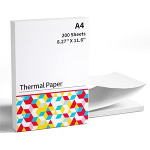 PAPIER THERMIQUE Papier Thermique A4 Pliable Pour Imprimante Portab