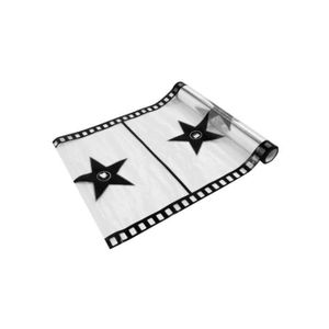 Chemin de table cinéma noir et or métallique (x1) REF/6631