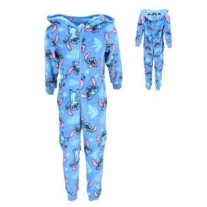 Kiniris Combinaison bébé Enfant Ensemble de Pyjama Stitch Bleu