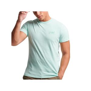 T-SHIRT T shirt - Superdry - Homme - Essential Logo - Vert