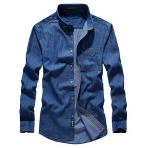 Chemise en jean homme pas cher clearance