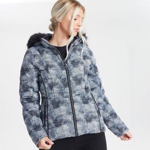 GEMYSE Femme Veste de Ski Imperméable de Montagne Manteau d'hiver Extérieur  en Polaire Coupe-Vent avec Capuche(Noire,S) : : Mode