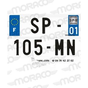 PLAQUE IMMATRICULATION Bande plaque d'immatriculation moto département 60