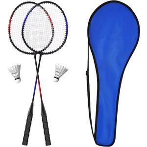 VOLANT DE BADMINTON KH Kit de badminton pour 2-4 joueurs - Raquettes avec volants et sac de transport - pour adultes et enfants - léger et robuste -50