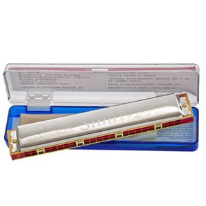 or Color : Silver noir Harmonica chromatique 16 trous pour performances de niveau professionnel Harmonica argent