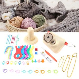 ENROULEUR Enrouleur de laine à tricoter Enrouleur de boule de fil, ensemble d'outils de tissage d'enrouleur de boule mercerie aiguille