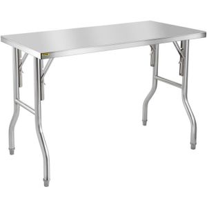 PLAN DE TRAVAIL Table de Travail Inox - VEVOR - Table de Préparation  1220 x 610mm - Pliante 1 Étage Commercial Cuisine