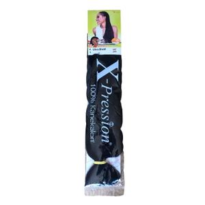 PERRUQUE - POSTICHE X-PRESSION extension cheveux 100% kanekalon afro tresse africaine couleur 1B