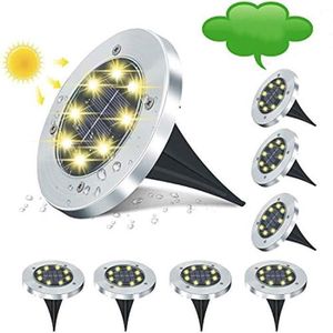 LAMPION KE18201-Lot de 8 lampes solaires de sol - 8 LED - 