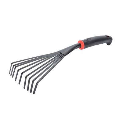 MagiDeal Râteau à Feuilles De Jardin à 9 Dents - Râteau à Main Ergonomique En Métal Pour Parterres De Fleurs, Arbustes Et Espaces Restreints
