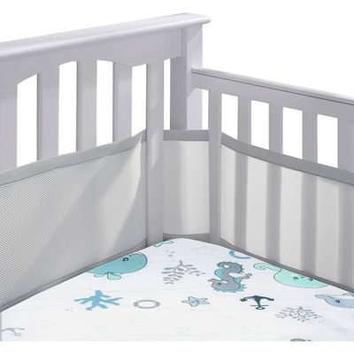 Tour De Lit Bébé Aocase - Protection Respirante Pour Barreaux De Lit, Entourage Pliable Facile à Installer, 160x28cm - Confort Et Sécurité Pour Votre Enfant
