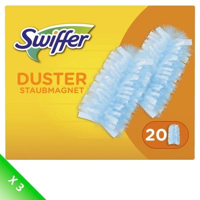 Swiffer Duster Plumeau Attrape & Retient 5 Recharges Dépoussiérantes, Attrape Et Retient 3 Fois