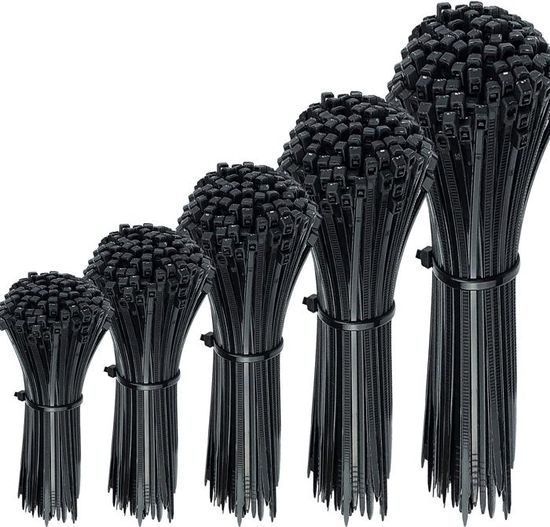 SI SEN 100 Pièces Noir Nylon Universel Bande De Fermeture, Lourd Auto-Verrouillage Nylon Bande De Câbles, Bande Polyvalente Outil Pour La Réparation Quotidienne Des Voitures