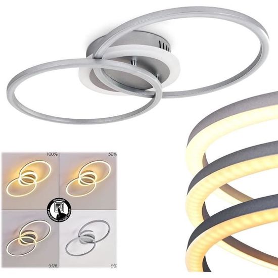 Hofstein Plafonnier Weude En étal Noir &doré, Aspect Vieilli, Abat