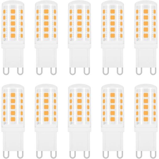 10 Ampoules Halogènes G9 33W 230V - Blanc Chaud 2800K - Dimmable - Pour Lustre, Placard, Four - TaFiCo