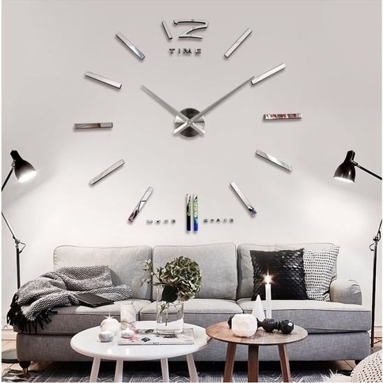 diy 3d horloge murale moderne pendule pour decoration miroir salon maison achat vente meuble tv mural diy 3d horloge murale mode cdiscount