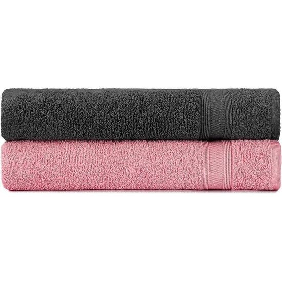 Set Serviettes De Bain Tuiste - 8 Pièces, Gris Anthracite, 100% Coton, 400 GSM