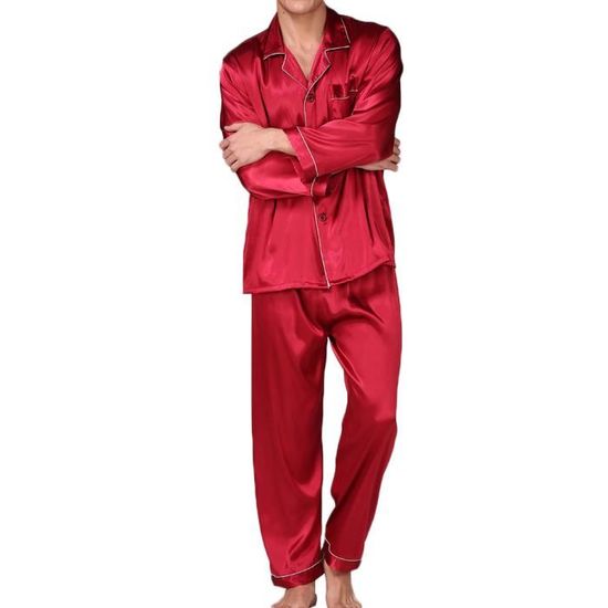 Pyjama Homme Long Ensemble de Pyjama Manches Longues