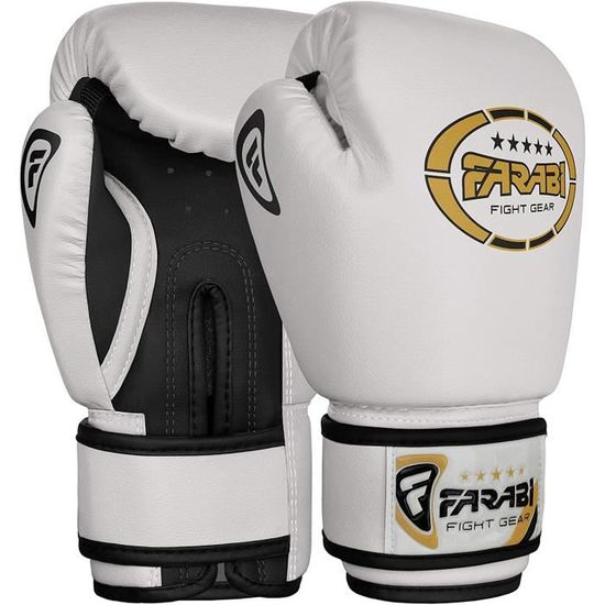 Gants De Boxe Enfants Farabi 6 Oz - Pour Entraînement Sac, MMA, Kickboxing, Avec Rembourrage Multi-couches, Paume Ventilée