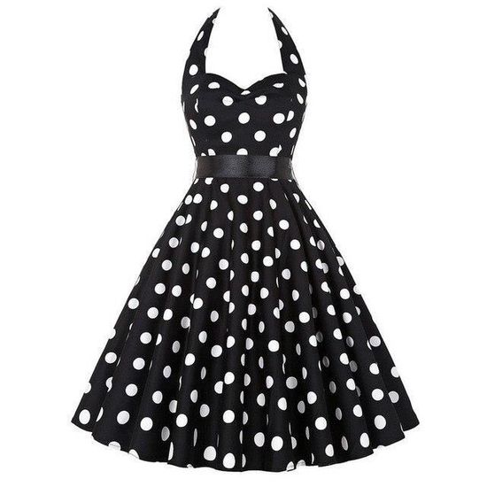 Robe Robe r tro rouge pois Robe Sexy Vintage Audrey Hepburn col