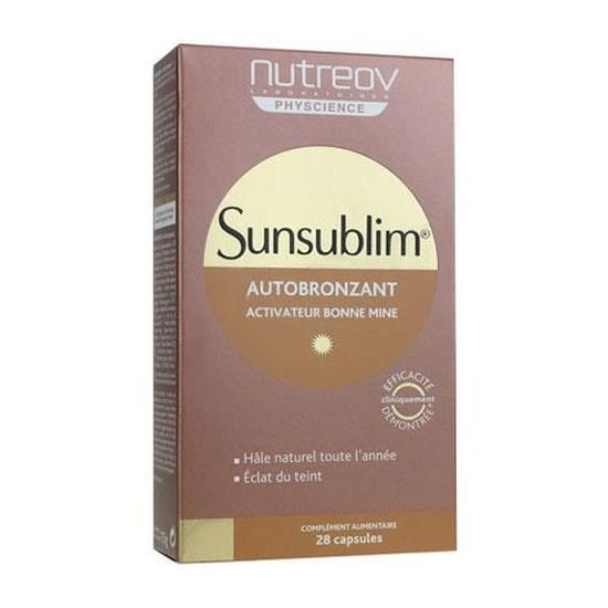 nutreov sunsublim autobronzant 28caps cdiscount au quotidien
